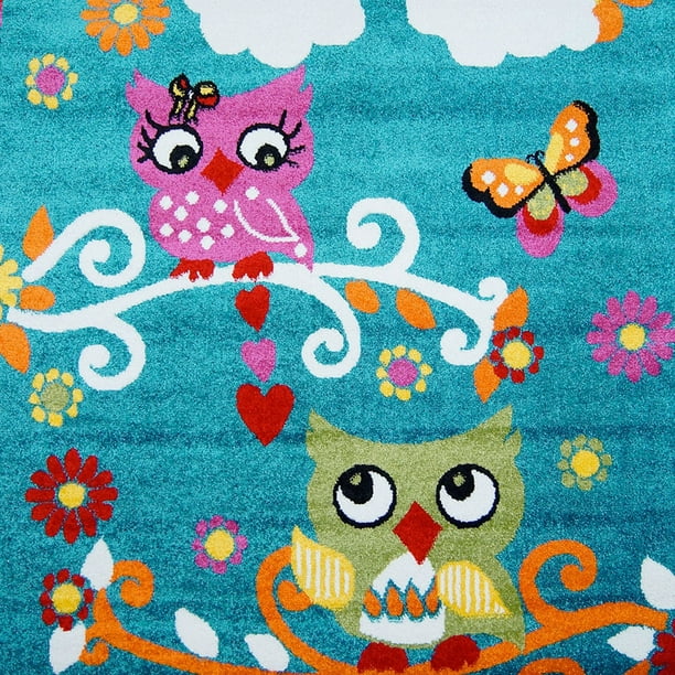 InterestPrint Sweet Home Stores Collection Custom Printing Merry Christmas Owl Area Rug 5'x3'3'' Indoor Soft Carpet 